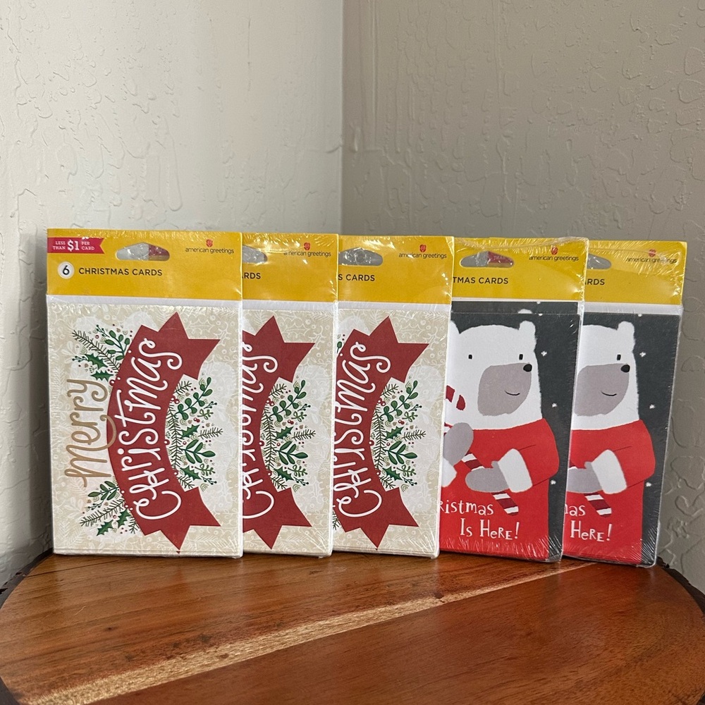 🎄American Greetings Holiday Christmas Cards Bundle Lot of 5